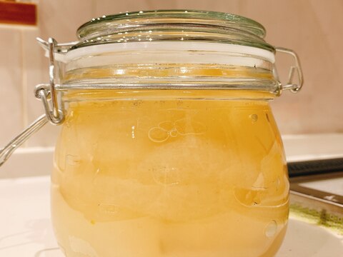 ホットクックで梨の蜂蜜レモンコンポート